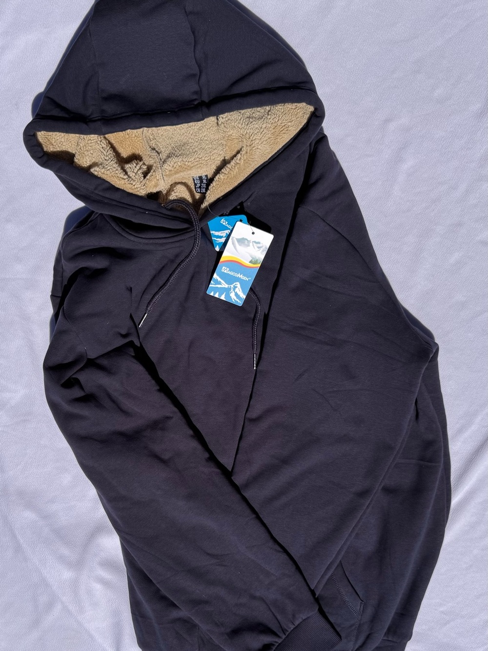 NWT MagcoMsen Men's navy blue Sherpa-Lined Hoodie Jacket size XL